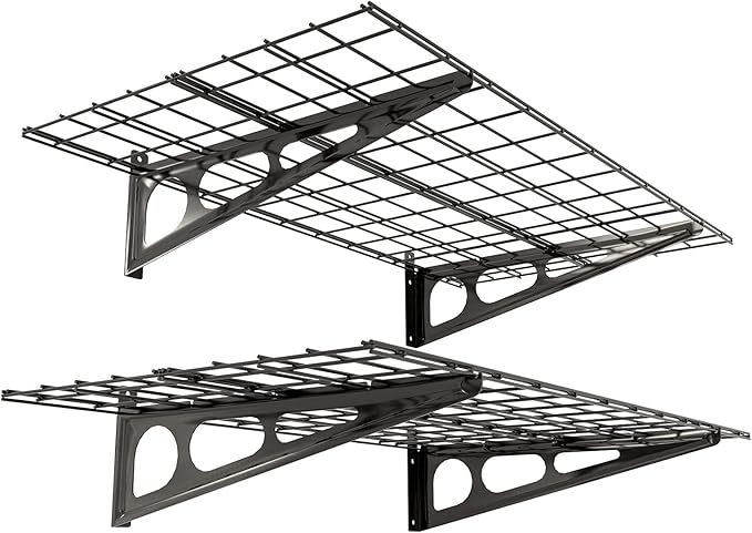 FLEXIMOUNTS 2-Pack 2x4ft 24-inch-by-48-inch Wall Shelf Garage Storage Rack Wall by FLEXIMOUNTS