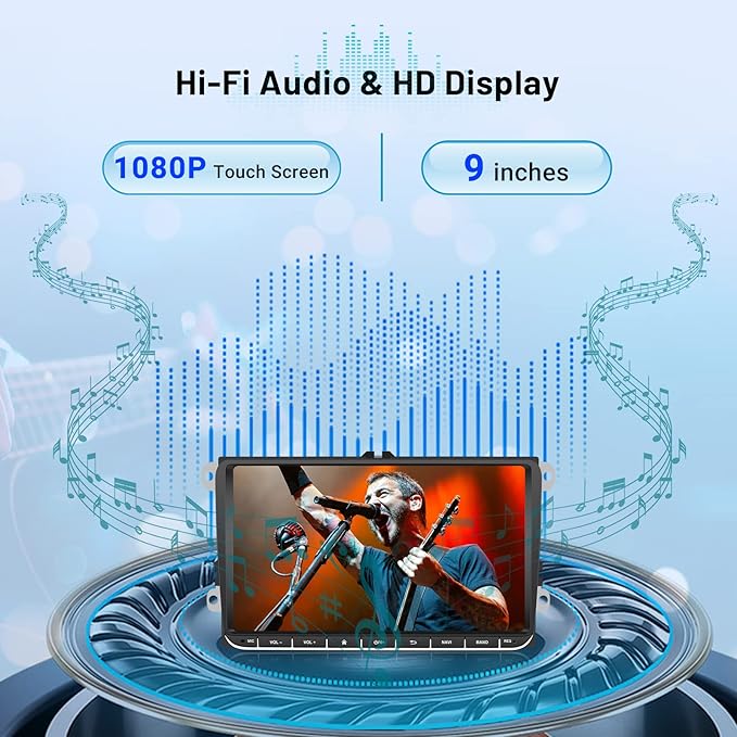 Car Radio for VW Passat Jetta Golf Skoda Polo, 9 inch Touch Screen Android - Image 5