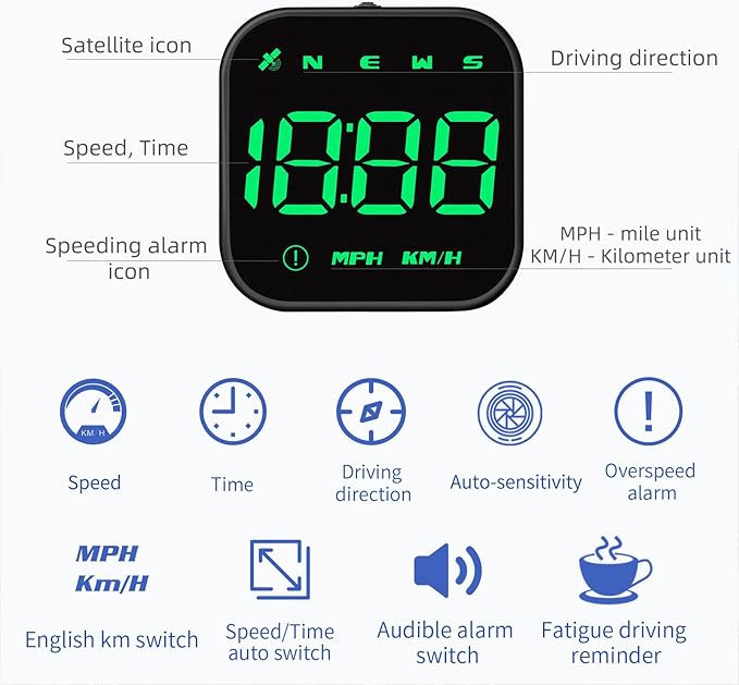G4S Digital GPS Speedometer, New HUD Car Head Up Display - Image 3