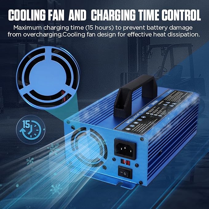 Forklift Battery Charger 24V 30A Automatic Smart Charger, Automotive Battery - Image 3
