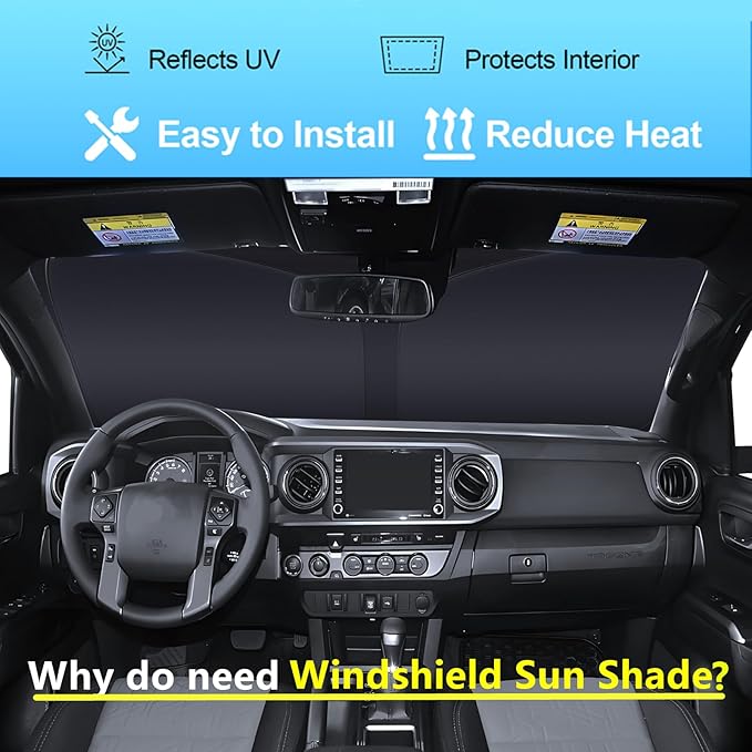 Windshield Sun Shade for kia Sorento 2021-2025 4-Layer Front Window Shade - Image 2