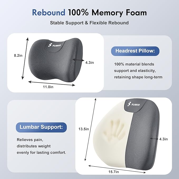 FLORICH Lumbar Support Pillow and Neck Pillow - Image 2