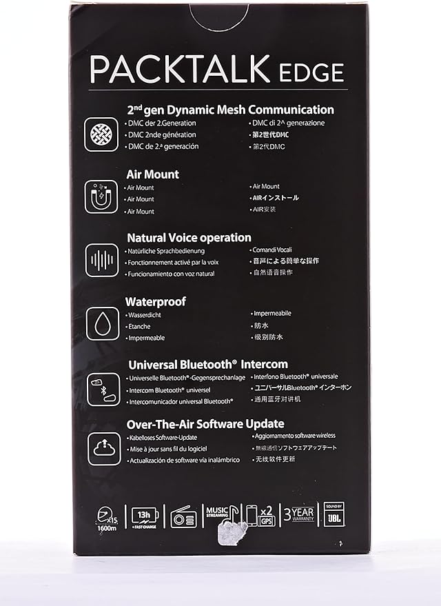 Cardo PACKTALK Edge Motorcycle Bluetooth Communication System Headset Intercom - Image 13