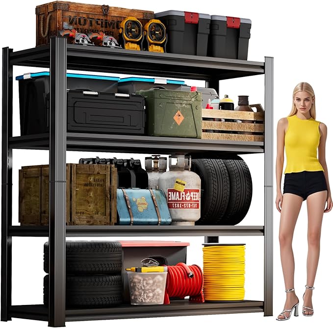 55''H Garage Shelving 2400LBS Heavy Duty Shelving Units, Garage Storage Shelves by ErgoNova