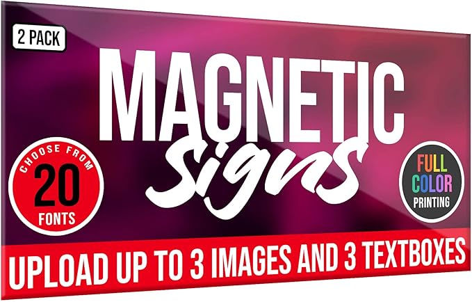 2 Pack, Personalized Magnetic Signs - Image 4