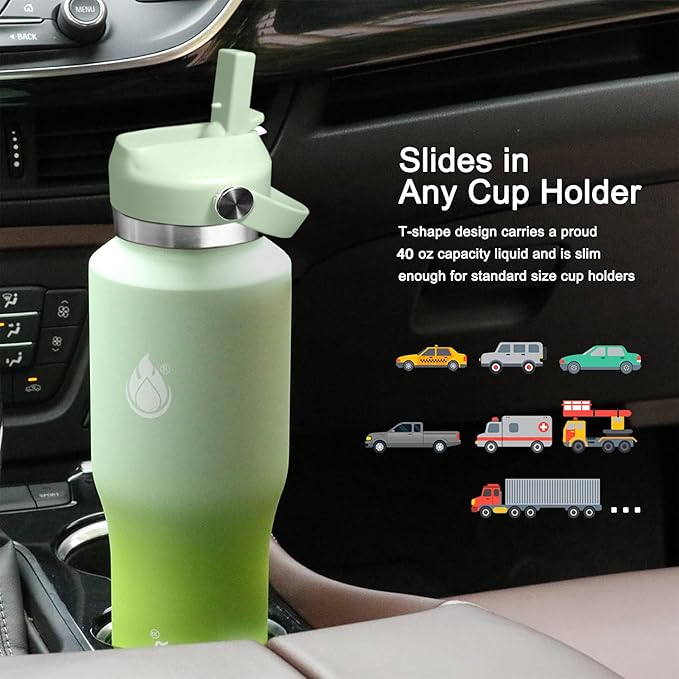 SENDESTAR SENDESTAR 40oz Stainless Steel Water Bottle, Double Wall Vacuum - Image 5