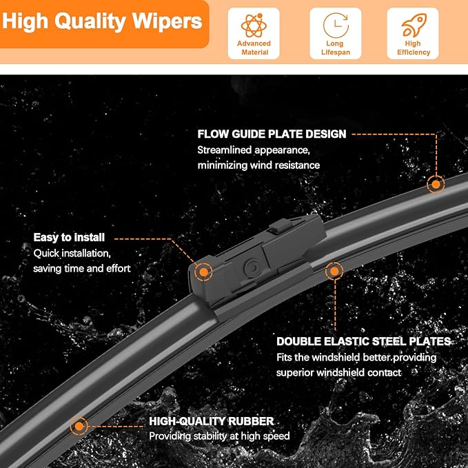 HULADAED® 24'' 18'' 14'' Windshield Wipers Replacement - Image 5