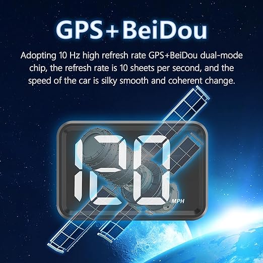 GPS Digital Speed Meter with MPH, Car Head Up Display - Image 9