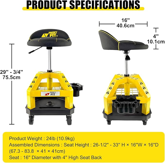 Rolling Shop Stool for Garage - Image 8