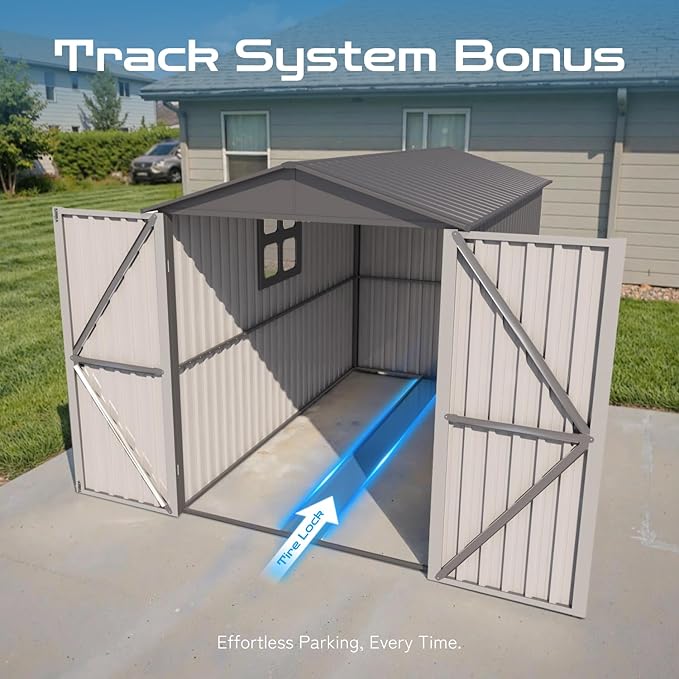 5’ x 10’ Motorcycle Storage Sheds, Metal Shelter & Garage - Image 3