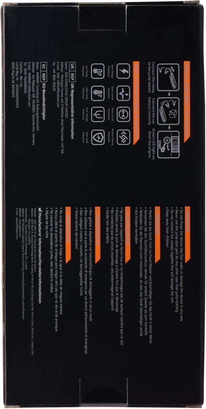 AsperX Car Jump Starter, 4000A Peak Battery Starter - Image 13