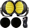 BIGLION.X 5Inch 160W Round Offroad Lights 18800LM LED Amber Fog Lights Yellow by BIGLIONX