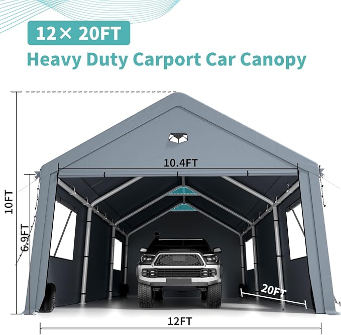 Carports 12X20 Heavy Duty，Car Ports - Image 2