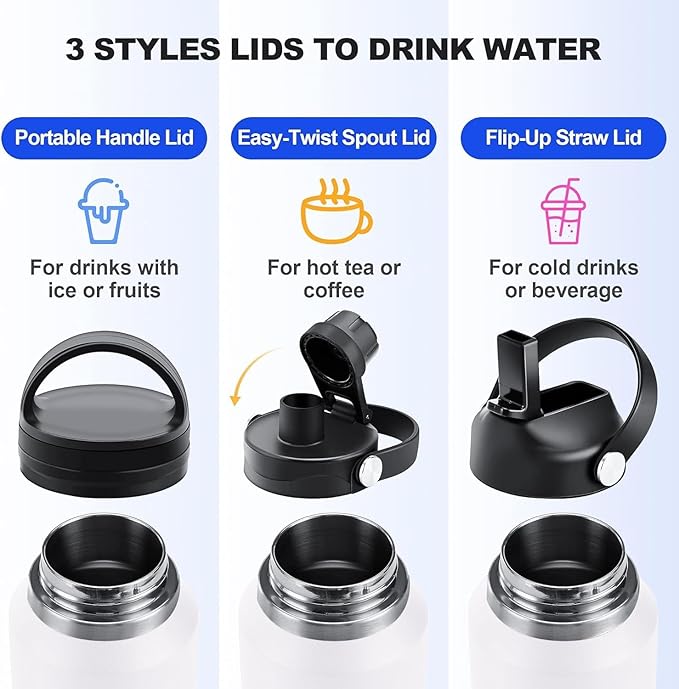SENDESTAR 40oz Water Bottle Wide Mouth Stainless Steel Vacuum Insulated Double - Image 5