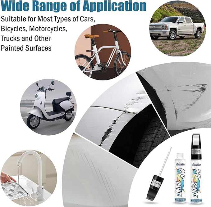 White Car Paint Touch Up, Car Scratch Repair Pen, Color Accurate Automotive - Image 7