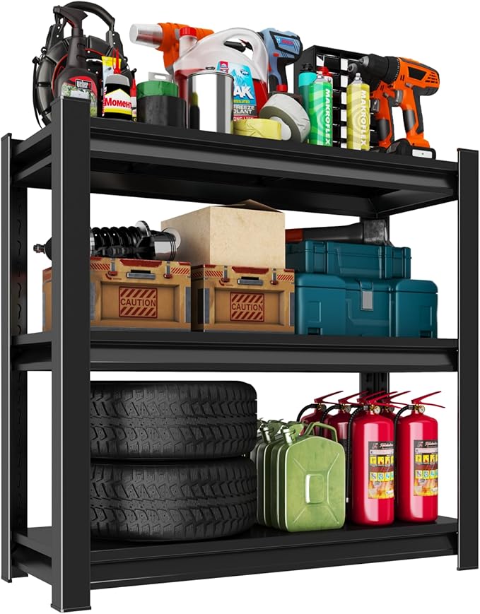 Metal Garage Shelving Unit, Heavy Duty Adjustable Storage Rack, Steel Shelving by Notmise