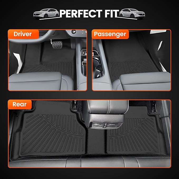 KMF Custom Fit Floor Mats for Nissan Murano 2025 Accessories, All Weather 3D - Image 7