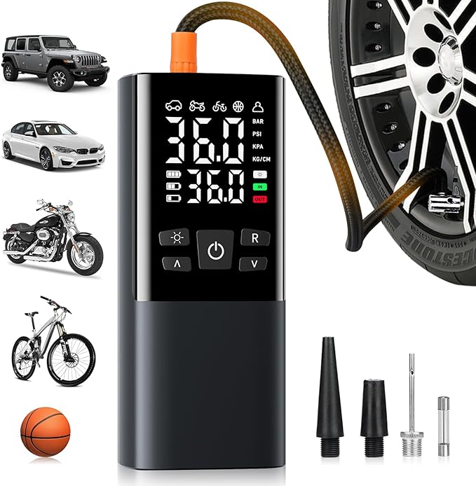 Bestview Tire Inflator Portable Air Compressor-150PSI Air Compressor 4X Faster by BESTVIEW