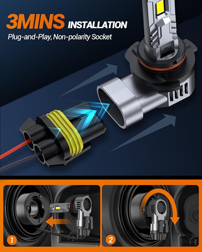 SEALIGHT 9012 Bulbs Brightest 40000LM 6500K - Image 8