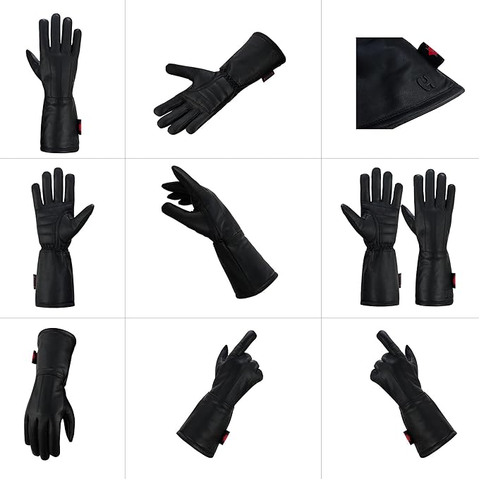 Hugger Women’s Classic Motorcycle Glove Seasonal Wind Stopper Lined Gauntlet - Image 2