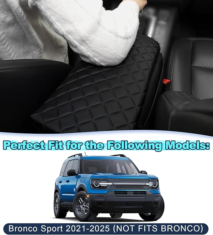Armrest Cover for Ford Bronco Sport 2021-2025 Center Console Pad - Image 6