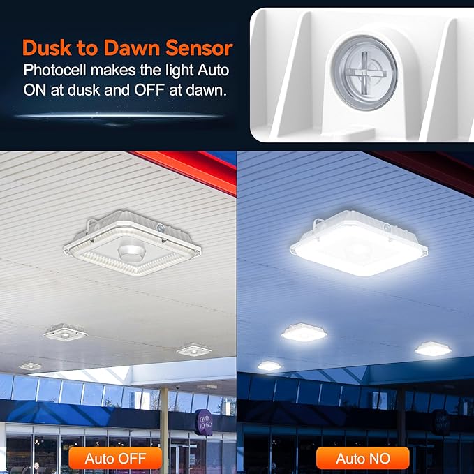 BBESTLED LED Canopy Light with Photocell, 60W 80W 100W Adjustable, ETL&DLC - Image 6
