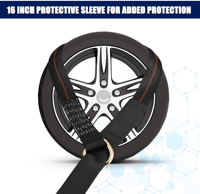 8Pack 2'' X 8ft Tow Truck Straps Lasso Wheel Lift Straps Lasso Tow Strap - Image 3