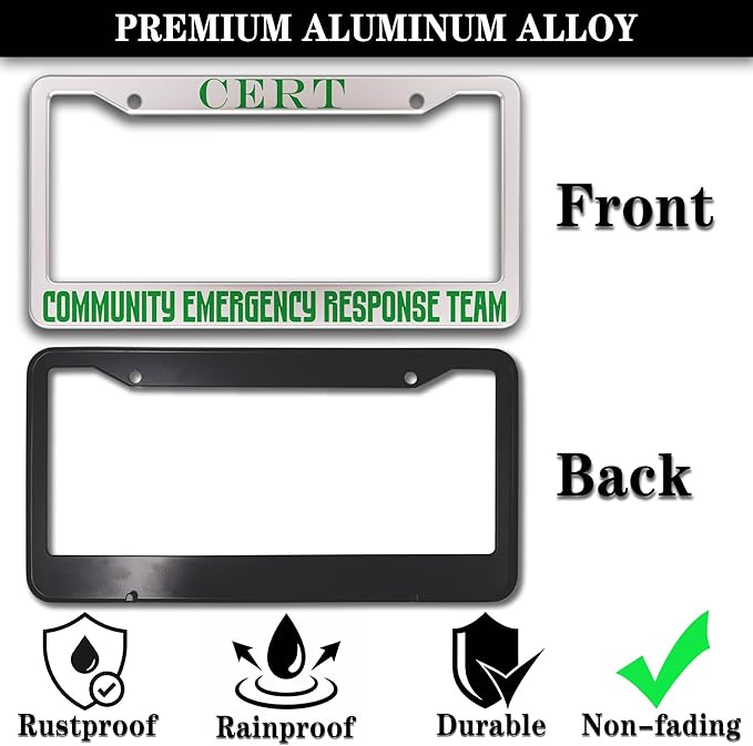 License Plate Frames Black Green Automotive Exterior Accessories Cert Community - Image 3