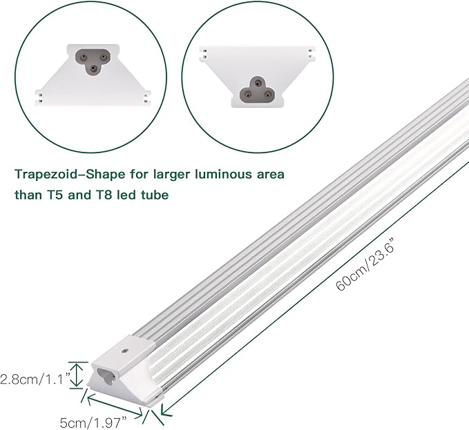 6 Pack LED Shop Light 2FT 30W, 4350LM 5000K Utility Garage Lights, Linkable - Image 3