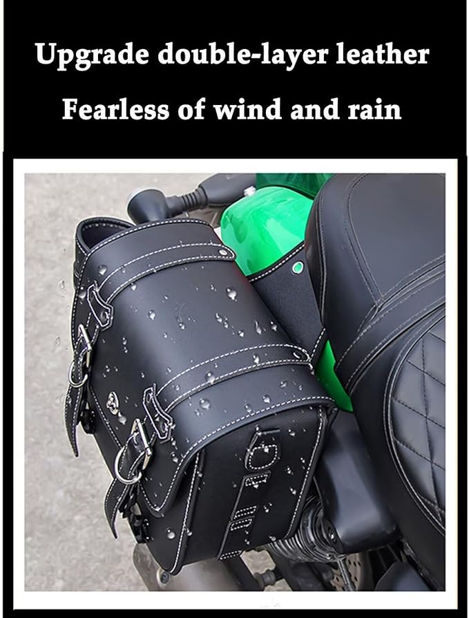 Motorcycle Saddlebags, Scooter Powersports Leather Saddle Bags Motorcycles - Image 7