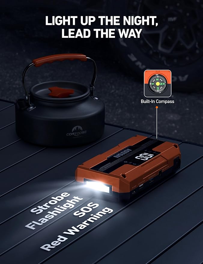 AstroAI T8 Car Jump Starter, 2500A 8-in-1 Jump Box - Image 6