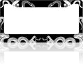 Black and White Snake Crawling License Plate Frame Gothic License Plate Holder by TINALUIN