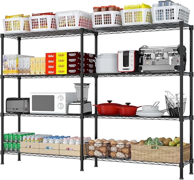 VINGLI 58" W Storage Shelves 1220LBS Heavy Duty Metal Shelving, Upgraded 4 Tier - Image 7