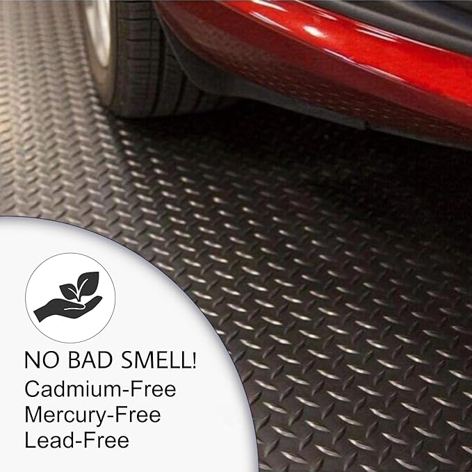 SEAL 6 x 20 Ft Premium Garage Floor Mat, Solid 2.8mm Thickened Black Commercial - Image 5