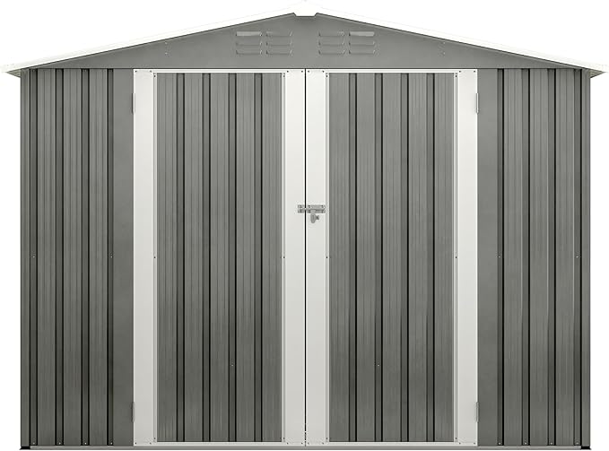 Outdoor Storage Shed, 8X6 FT Metal Garden Shed by Gaderth