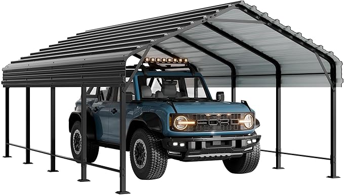 Walsunny Metal Carport 12x20 FT Heavy Duty Carport Canopy - Image 9