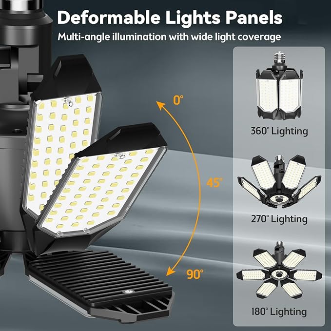 LED Garage Light Super Bright 15000LM LED Shop Ceiling Lights 6500K Garage - Image 4