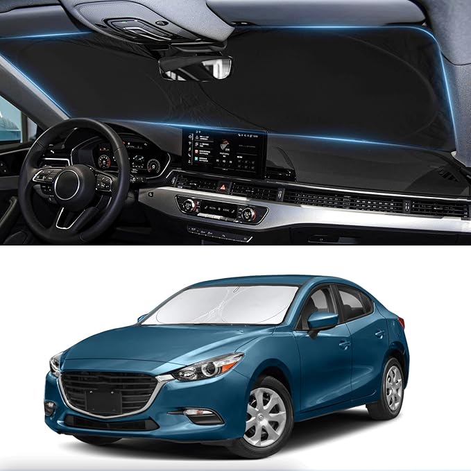 Custom Fit Mazda 3 Windshield Sunshade by INSAUTO