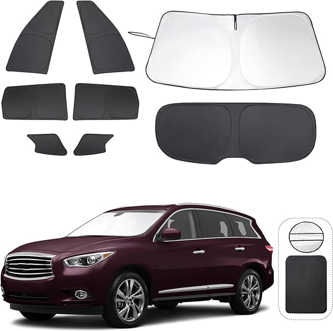 TINGLU Window Shades for Infiniti QX60 2014-2021 Accessorie Car Side Full by TINGLU
