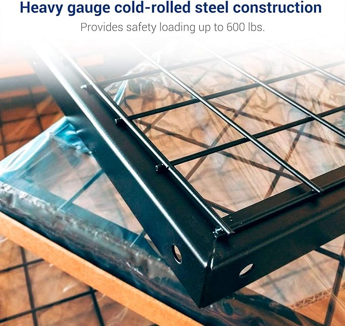 FLEXIMOUNTS 4x8 Overhead Garage Storage Rack w/Hooks Adjustable Ceiling Storage - Image 4