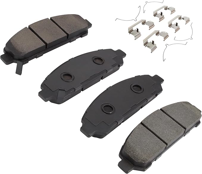 Premium Semi-Metallic Front Brake Pads Compatible - Image 2