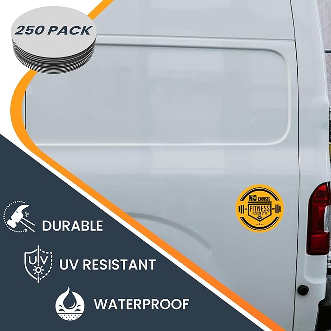 Magnet Me Up Customizable 30 Mil Round Magnet- 6”, 250 PK Weatherproof Car - Image 4