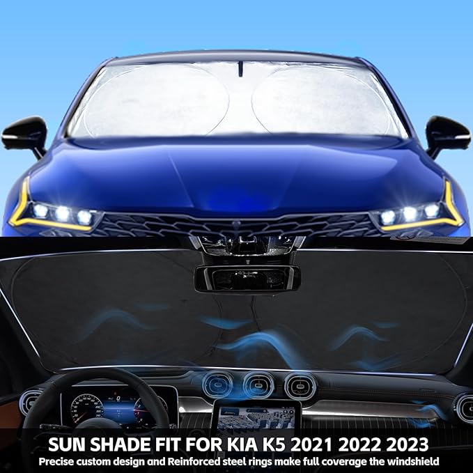 INSAUTO for K5 Windshield Sun Shade Window Sunshade for Kia K5 2021 2022 2023 - Image 2