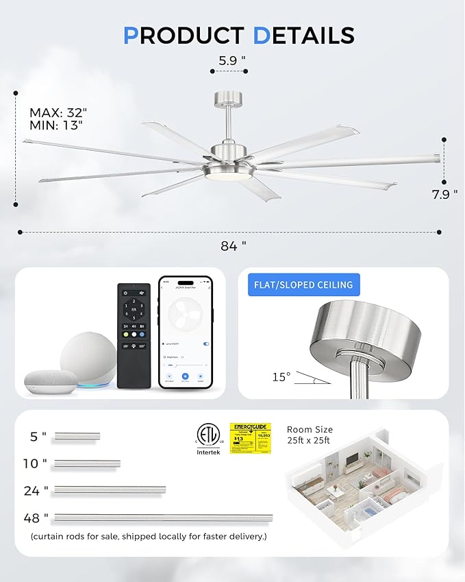 84 Inch Industrial Ceiling Fans - Image 6