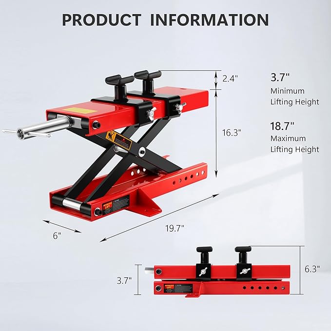 Motorcycle Scissor Lift Jack 1100LBS, Heavy Duty Bike Lift - Image 2