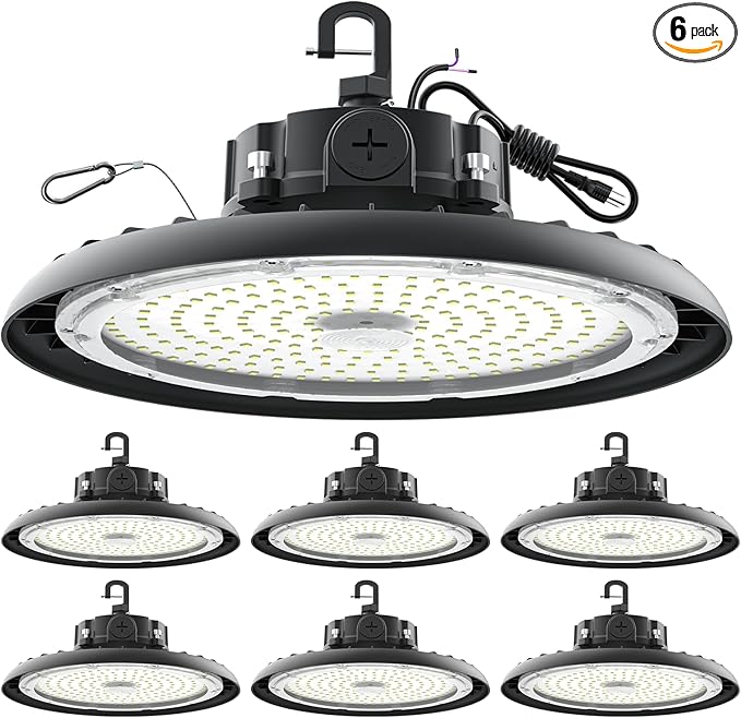 High Bay Lights 180W LED UFO Light LED Shop Lights 32400 LM 6000K IP65 by AIKVSXER