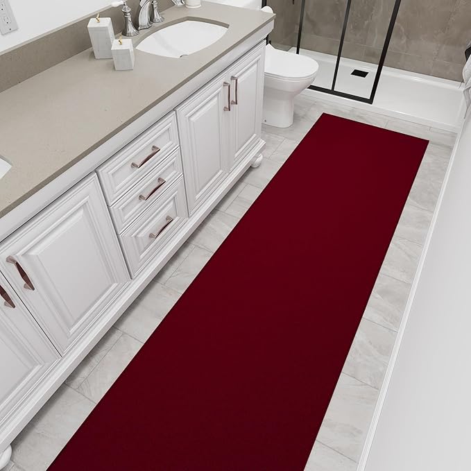 Ottomanson Hallway Runner Rug 2'7" x 9'10" Non Slip Solid Area Rugs Easy to - Image 12