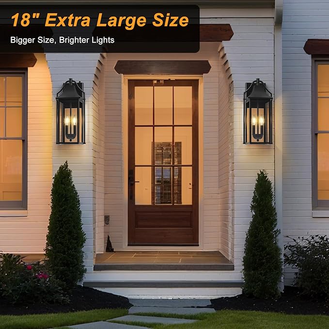  Outdoor Wall Sconce Fixture, Dusk to Dawn Patio Lights Waterproof - Image 2