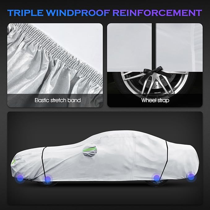Car Cover Custom Fit for Ford Mustang 1994-2025, Chevy Camaro 2010-2025 - Image 6