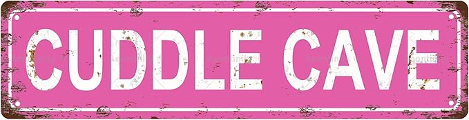 CUDDLE CAVE Non-Embossed Vintage Metal Tin Street Sign Bar Cafe Garage Cave by Unknown